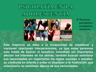 Psicopatiaadolescencia video