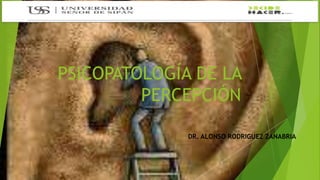 PSICOPATOLOGÍA DE LA
PERCEPCIÓN
DR. ALONSO RODRIGUEZ ZANABRIA
 