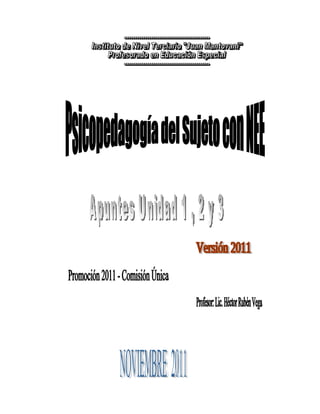 Psicopedagogía del sujeto 2011 versión provisoria