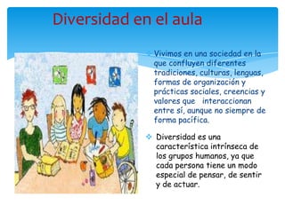 UTE Otras variables que determinen la diversidad en el aula | PPTX