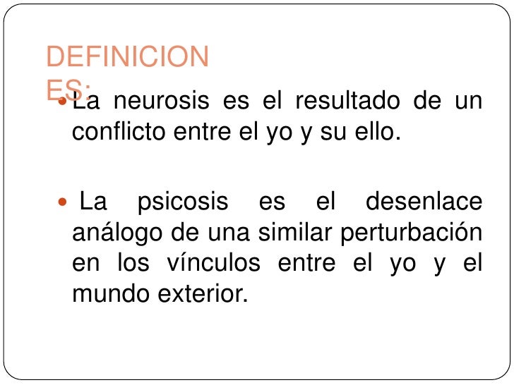 Psicosis y neurosis