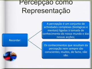 MECANISMOS DA PERCEPÇÃO HUMANA

A quantidade de
informação
disponível foi
reduzida, degradan
do a imagem
completamente.

Esta degradação
torna a
interpretação difícil.
 