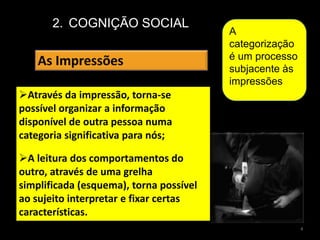 Definir estereótipo, preconceito e discriminação.RELAÇÃO DO EU COM OS OUTROSRelação InterpessoalDesigna a interacção existente entre duas ou mais pessoas e as trocas que ocorrem no seu decurso.As relações interpessoais que caracterizam a vida social estruturam-se entre o individual e o colectivo.Estas interacções estruturam a natureza psicossocial do sujeito4