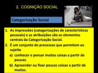 A ordem de apresentação das características numa lista influencia as impressõesCOGNIÇÃO SOCIALAs ImpressõesOutra Experiência de Asch4