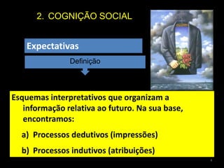 Atribuições baseiam-se em inferências.As AtribuiçõesProcesso cognitivo, através do qual se fazem inferências e se explicam comportamentos ou acontecimentos procurando associar a sua ocorrência a uma determinada causa.4