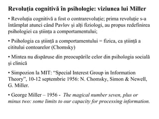 Psihologia Si Stiintele Cognitive