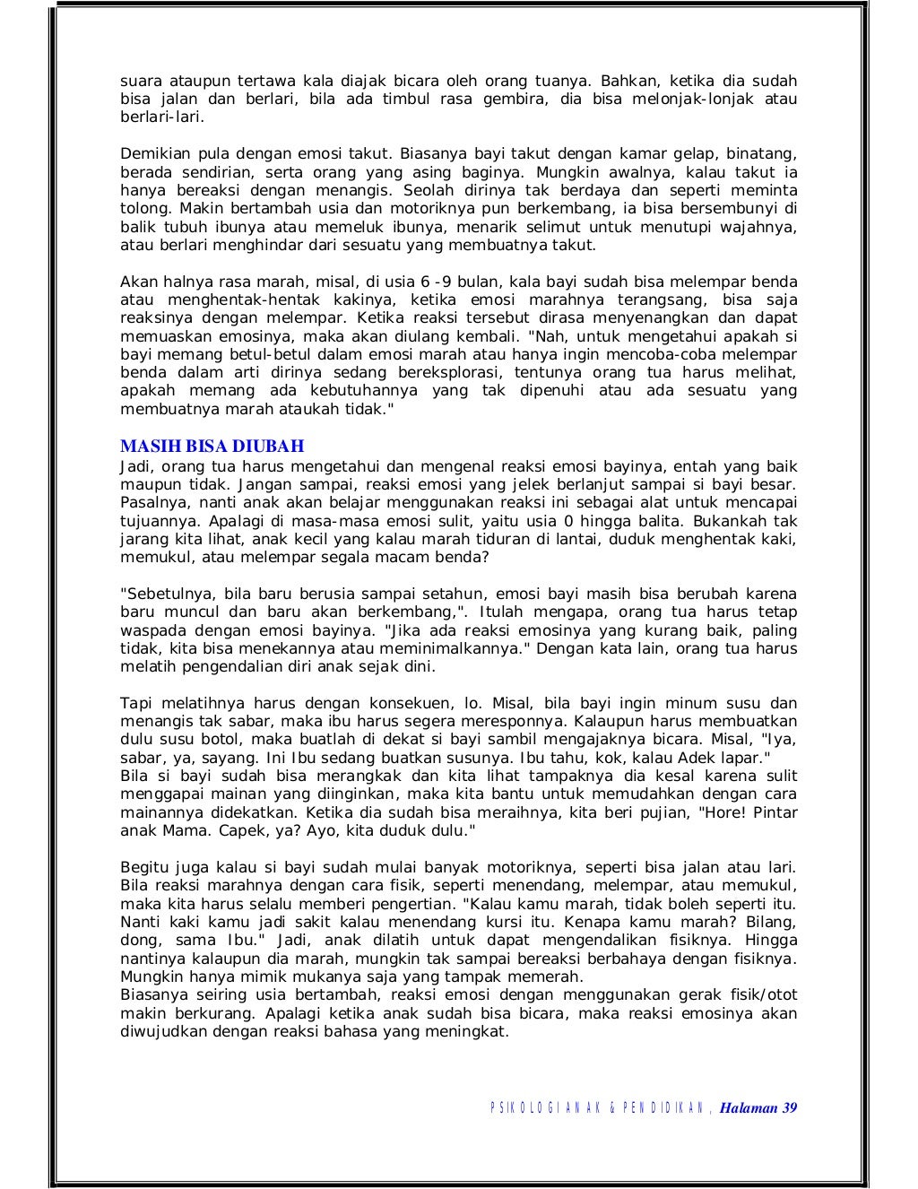 Psikologi anak & pendidikan
