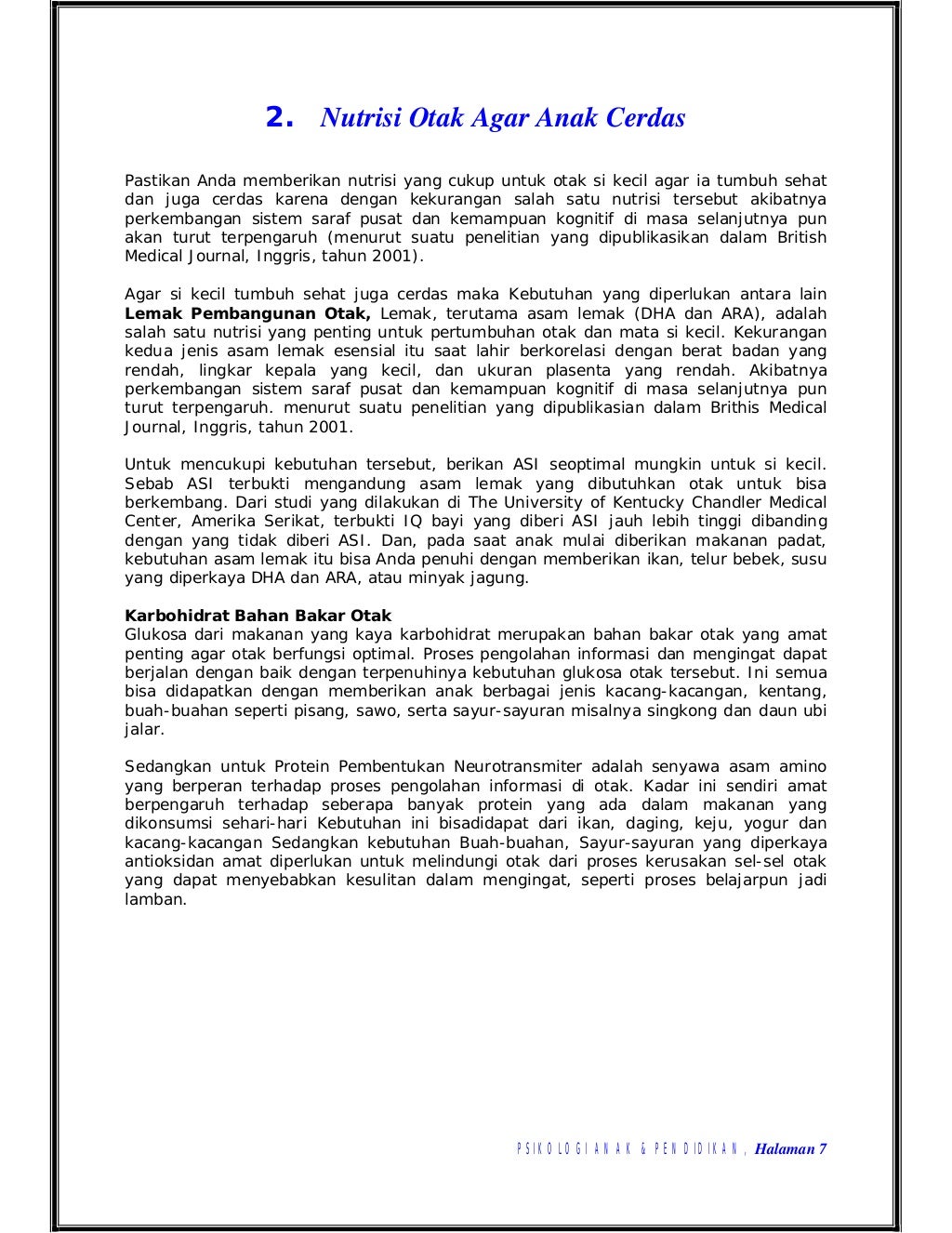 Psikologi anak & pendidikan