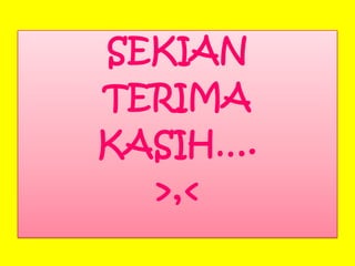 SEKIAN
TERIMA
KASIH….
>,<

 
