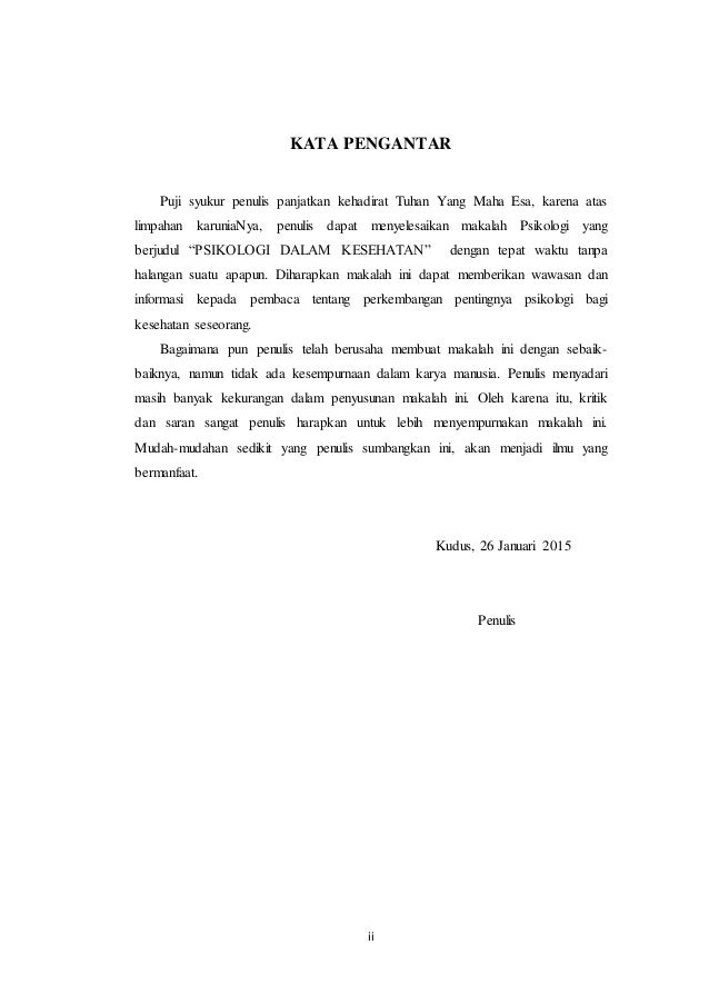 Makalah Psikologi Dalam Kesehatan