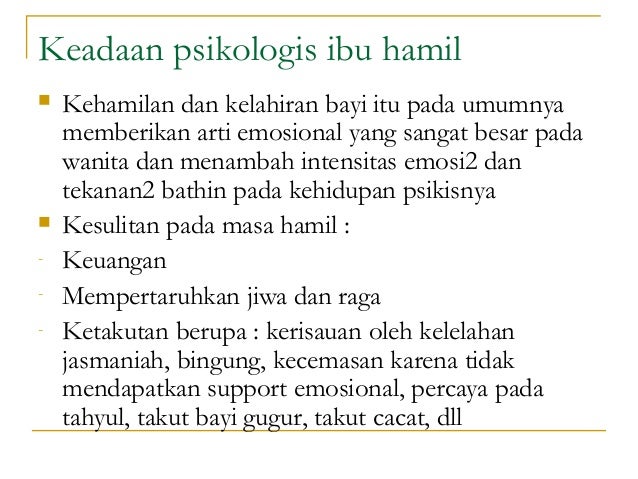 Emosi Pada Ibu Hamil