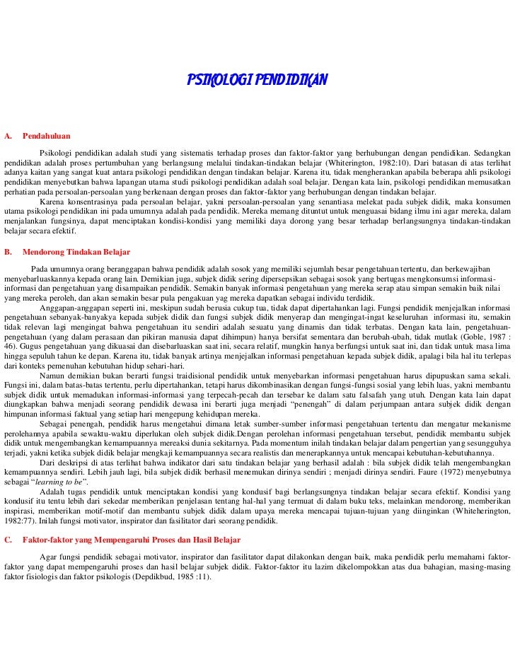 Psikologi Pendidikan
