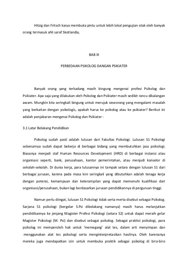 Psikologi Sebagai Bagian Dari Ilmu Faal