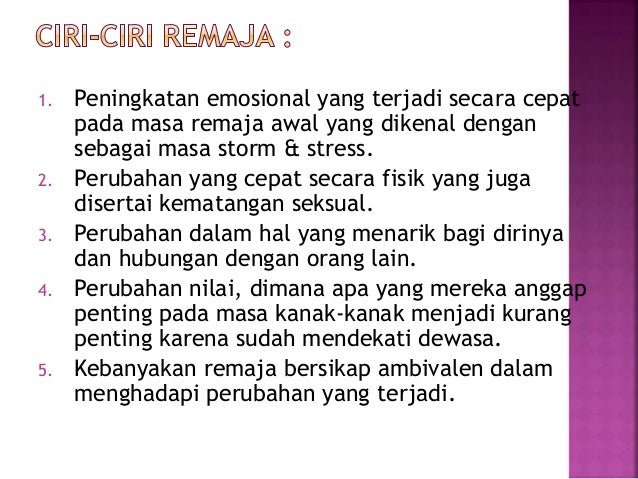 Psikologis Perkembangan Anak Remaja Psikologis Perkembangan Anak Remaja