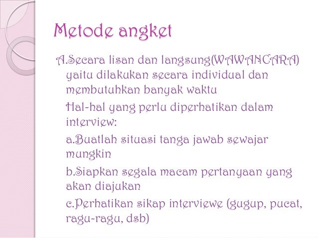 Metode Metode Penelitian Dalam Psikologi