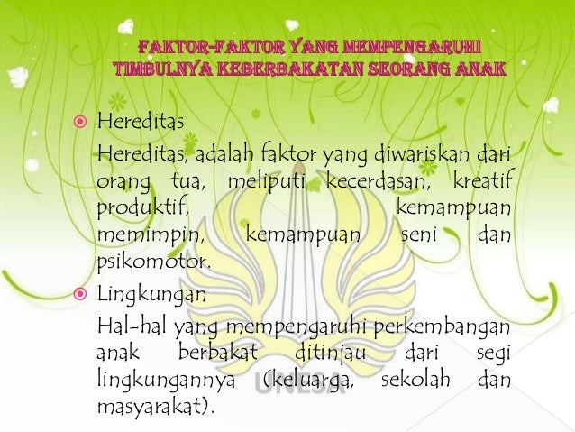 ANAK BERKEBUTUHAN KHUSUS DAN ANAK BERBAKAT
