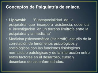 Psiquiatría de enlace PPT