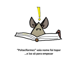 “Psitaciformes” vaia nome foi topar
…e iso só para empezar
 