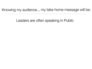 Public Speaking for Leaders