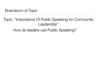 Public Speaking for Leaders