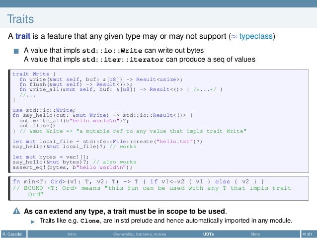 The Rust Programming Language: an Overview