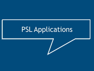 Probabilistic Soft Logic
PSL Applications
 