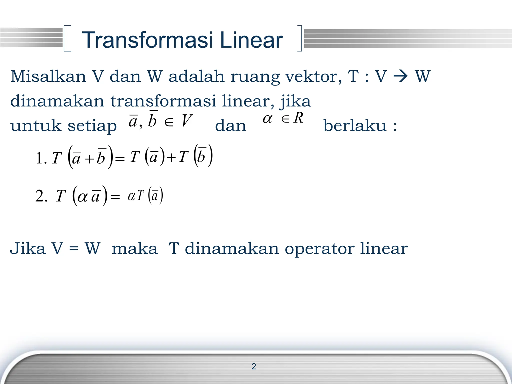 transformasi_linear.pdf tranformasi linier | PDF