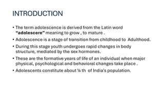 Adolescent reproductive and sexual health | PDF