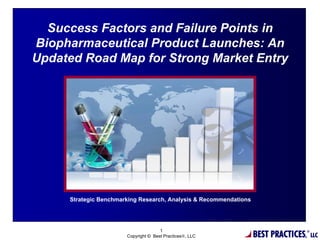 Success Factors and Failure Points in
Biopharmaceutical Product Launches: An
Updated Road Map for Strong Market Entry



                                    %




     Strategic Benchmarking Research, Analysis & Recommendations




                                                                   BEST PRACTICES,
                                      1                                              ®
                       Copyright © Best Practices®, LLC                                  LLC
 