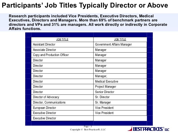 Corporate Affairs Excellence