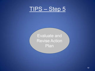 TIPS – Step 5



  Evaluate and
  Revise Action
      Plan



                  82
 