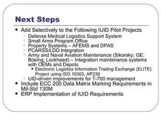 Asset Management Using Item Unique Identification (IUID) | PPT