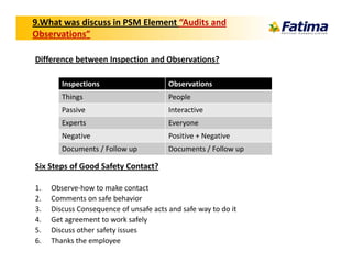 Process Safety Management Elements Glossary | PDF