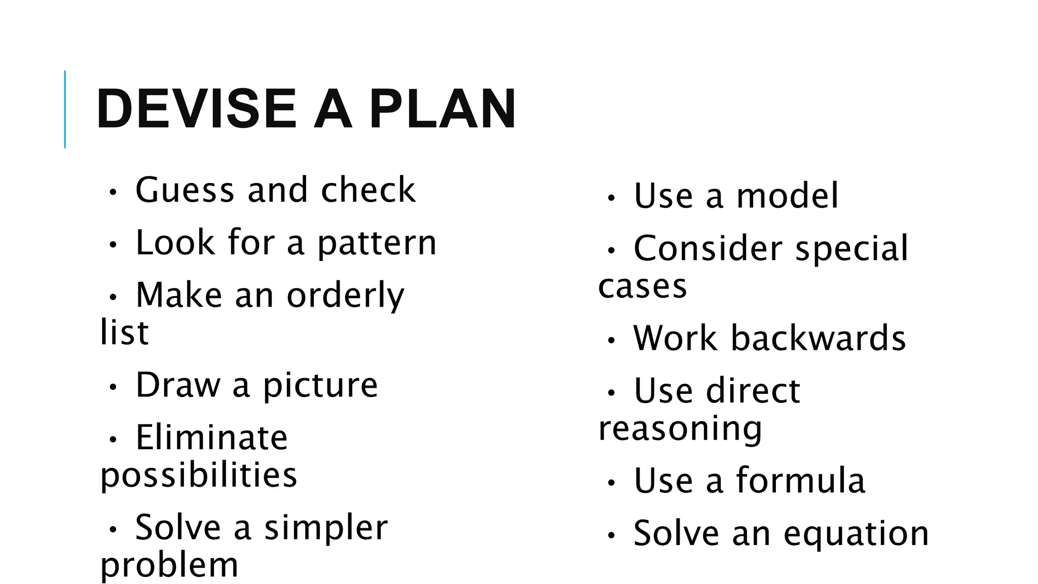 Problem solving mathematical investigation and modelling topic 1 pptx