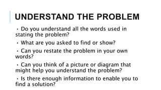 Problem Solving, Mathematical Investigation and Modelling - Topic 1 | PPTX