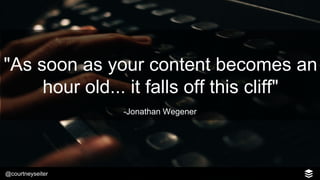 @courtneyseiter
"As soon as your content becomes an
hour old... it falls off this cliff"
-Jonathan Wegener
 