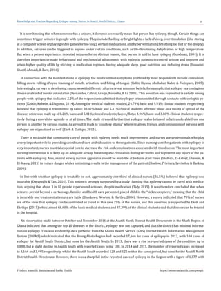 Knowledge and Practice Regarding Epilepsy among Nurses in Asutifi North ...