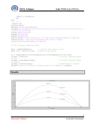 Power System Modeling and Simulation lab manual | PDF