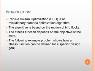 Particle Swarm Optimization (A Circuit Optimization Problem) | PPTX