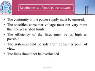 Power System Operation and Control- Module 1 | PPTX