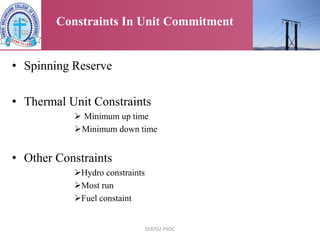 Power System Operation and Control- Module 1 | PPTX
