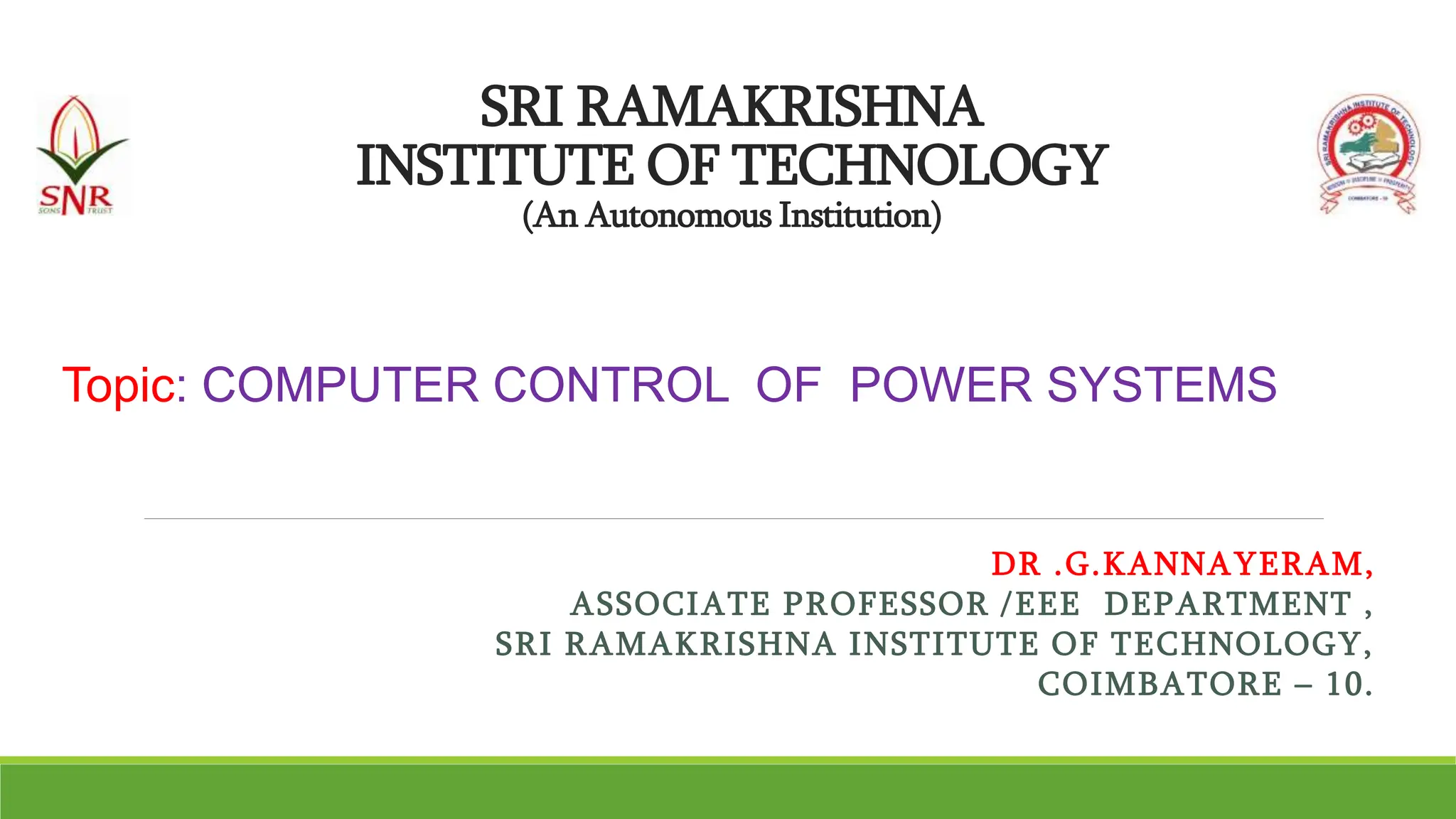 PSOC Computer Control Of Power system .ppt
