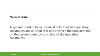 System Normal Condition PSOC Computer Control Of Power system .ppt