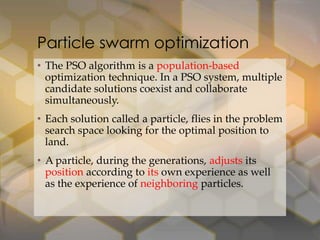 Particle swarm optimization | PPTX