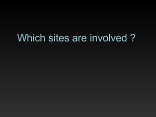 Which sites are involved ?  