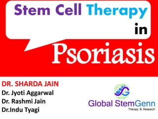 Psoriasis
Stem Cell Therapy
in
DR. SHARDA JAIN
Dr. Jyoti Aggarwal
Dr. Rashmi Jain
Dr.Indu Tyagi
 