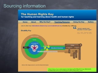 Sourcing information

https://vula.uct.ac.za/access/content/group/9c29ba04-b1ee-49b9-8c85Computer by Dan Hetteix from The Noun Project
9a468b556ce2/Human%20Rights%20Key/files/dKey.html

 