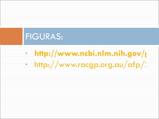 http://www.ncbi.nlm.nih.gov/pmc/articles/PMC2695319/figure/F1/ http://www.racgp.org.au/afp/201107/43111 FIGURAS: 