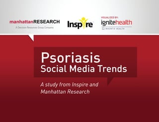 VISUALIZED BY:




Psoriasis
Social Media Trends
A study from Inspire and
Manhattan Research
 