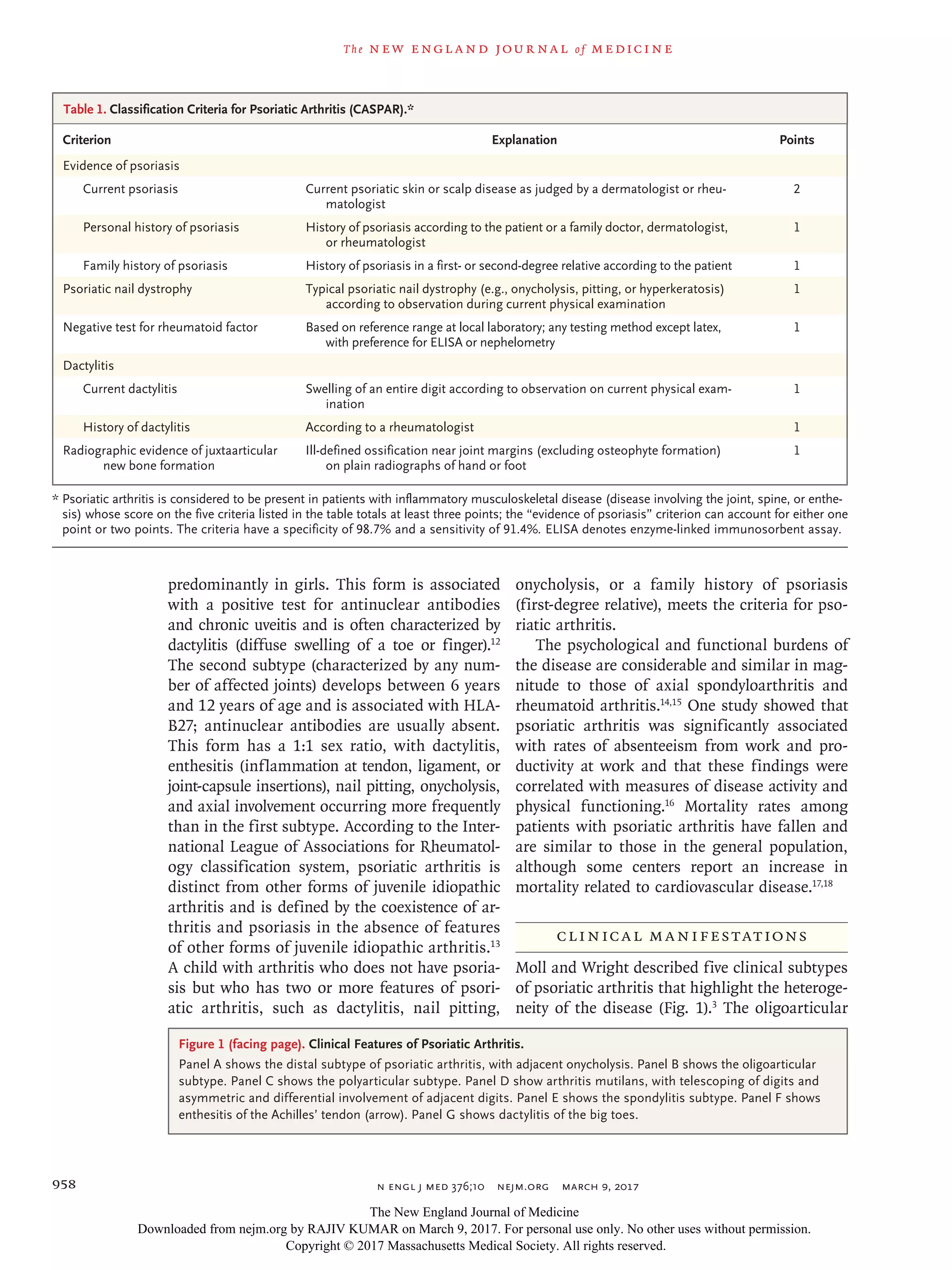 Psoriatic arthropathy | PDF
